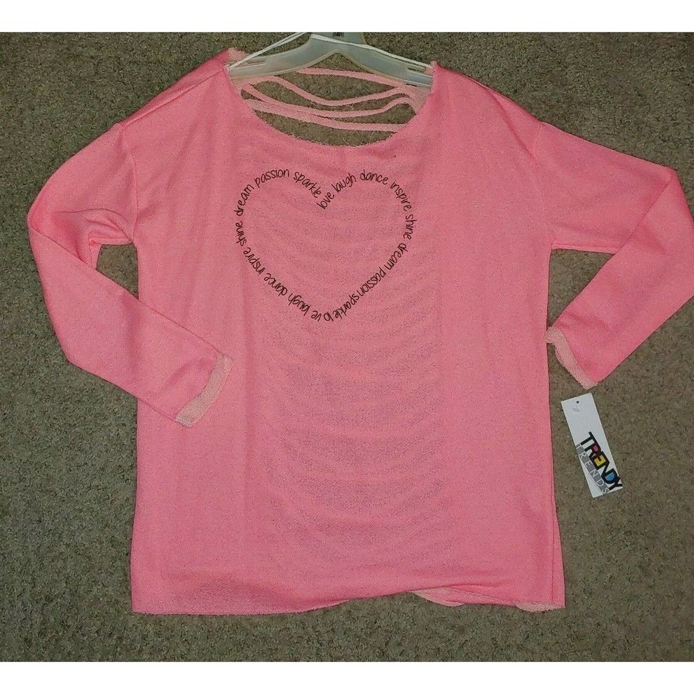 Trendy Trends Coral Dance Heart Cover Up Shirt Top